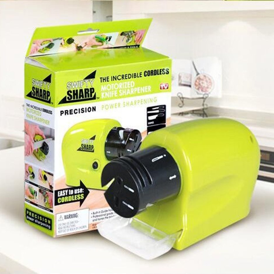 112.jpg Swifty Sharp Cordless, Knife Blade Sharpener - cell operated big size - Image 1