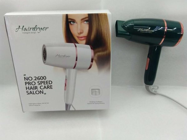 Professional Hair Dryer High Power Styling Tools Blow Dryer Hot & Cool EU Plug (No 2600) Pro Speed Hair Care (Random Color)