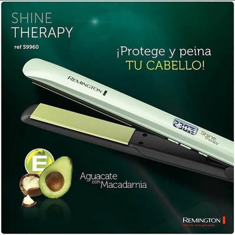 34.webp Remington hair straightener Shine Therapy Hair Straightener Flat Iron Floating Ceramic LCD Straightening Irons - Image 1