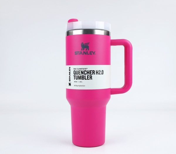 Stanley 40 Oz (1200ML) Stainless Steel Vacuum Insulated Tumbler with Straw – Leak-Proof Quencher Cup for Hot & Cold Beverages, Travel Mug, Gym Water Bottle, Coffee Thermos -Random Colors | Stanley | (With Box)