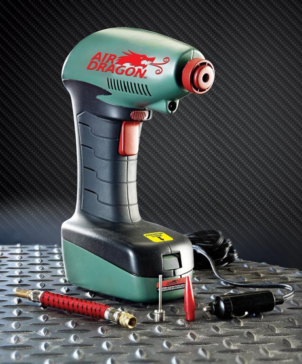 Air Dragon Portable Air Compressor Build in Light Great For Sport Ball, Pool Toys, Air Mattresses