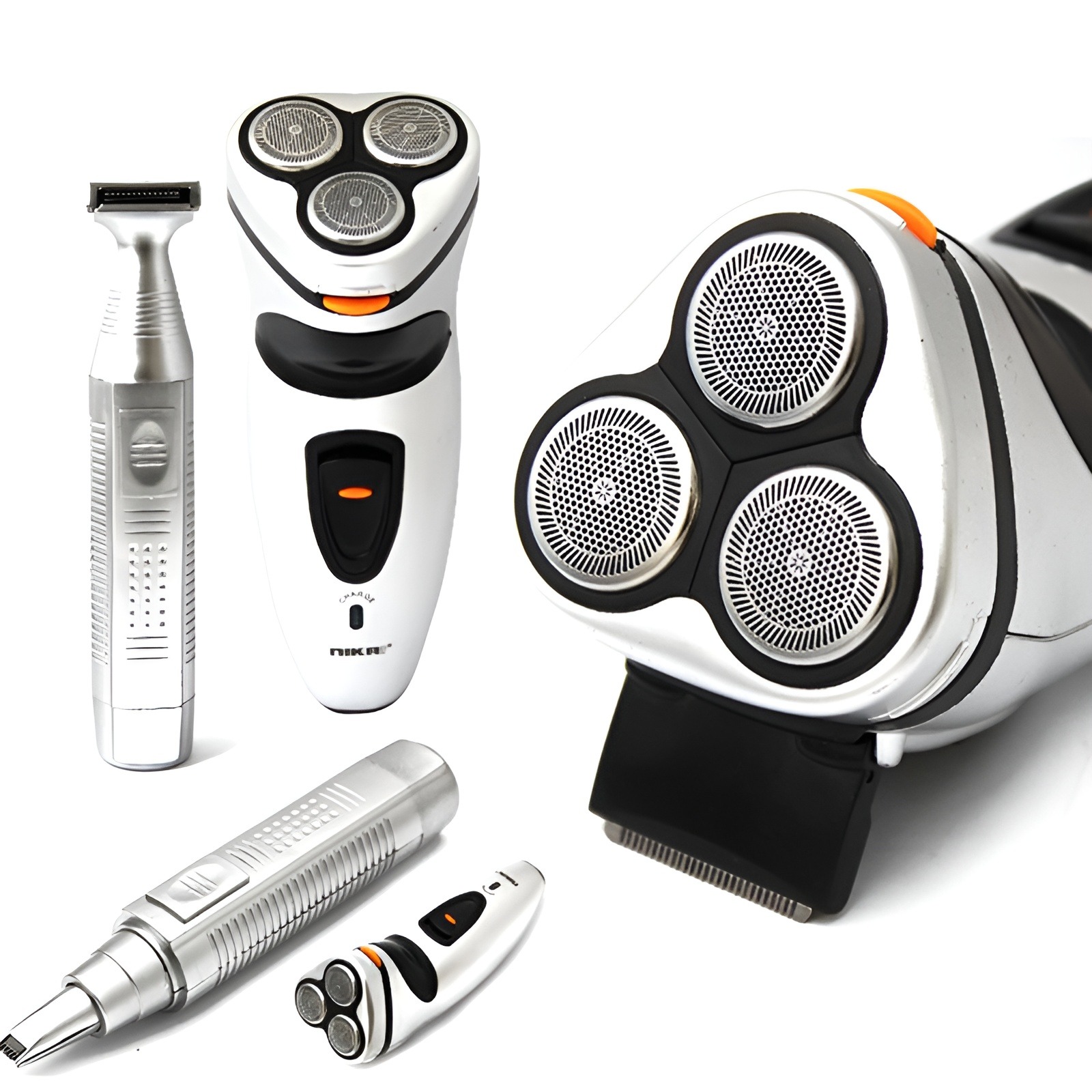 ZhmM94qN_2x.jpg Zowael RSCX-5800 3 In 1 Shaver Set | Portable Shaver, Trimmer, Groomer Chargeble 3 blades shaver with nose and ear trimmer - Image 1