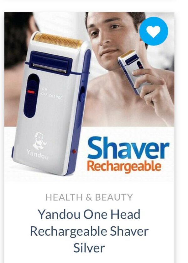 MEN CLEAN SHAVER MACHINE ELECTRIC SHAVER FOR MEN SILVER BLUE MEN CLEAN SHAVER MACHINE YANDOU FOIL SHAVER RECHARGABLE POCKET SIZE